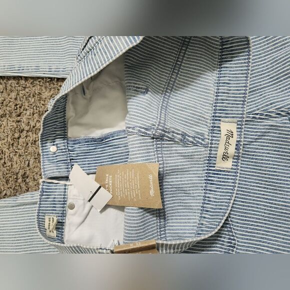 MADEWELL 10” Mid Rise Skinny Jeans in Piper Stripe Size 32 - Picture 8 of 8